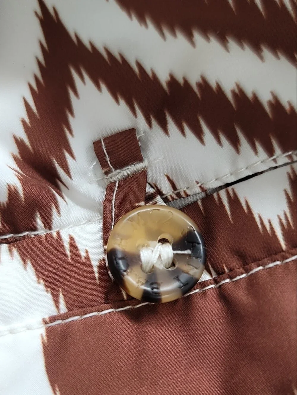 MC2 Saint Barth Brown and white pattern Caprese swim shorts Size Medium